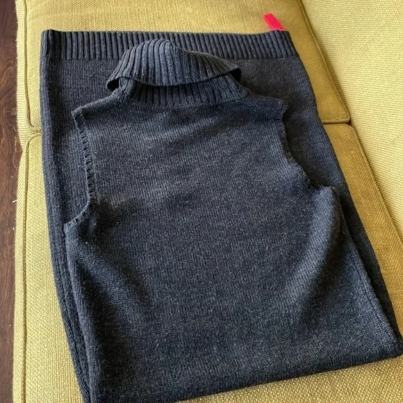 Lauren Ralph Lauren Maxi Dress Ribbed Turtle Neck Fitted Design Size M All Wool - Picture 11 of 16